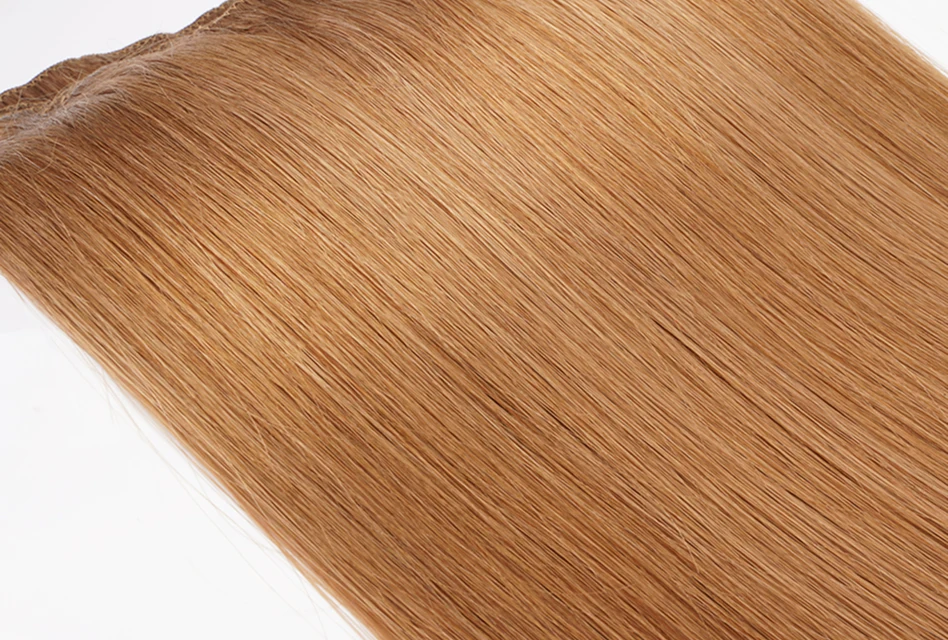 Close-up of straight blonde hair texture